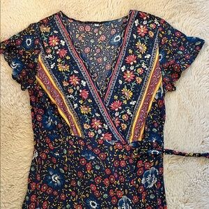 Floral Wrap Maxi Dress